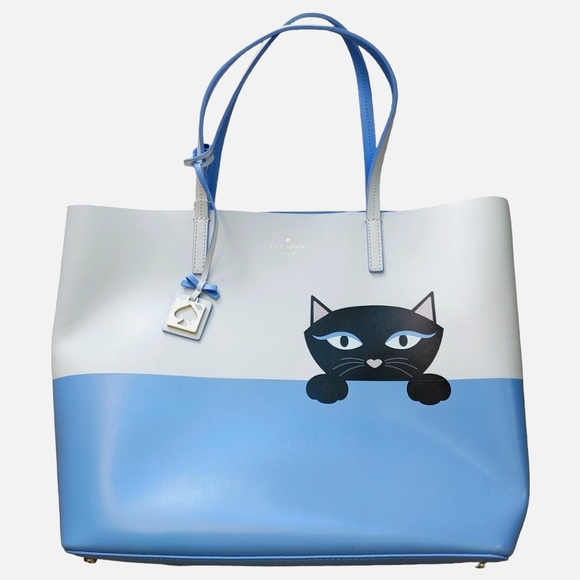 kate spade Handbags - Kate Spade Leather Jazz Things Up Cat Tote Bag